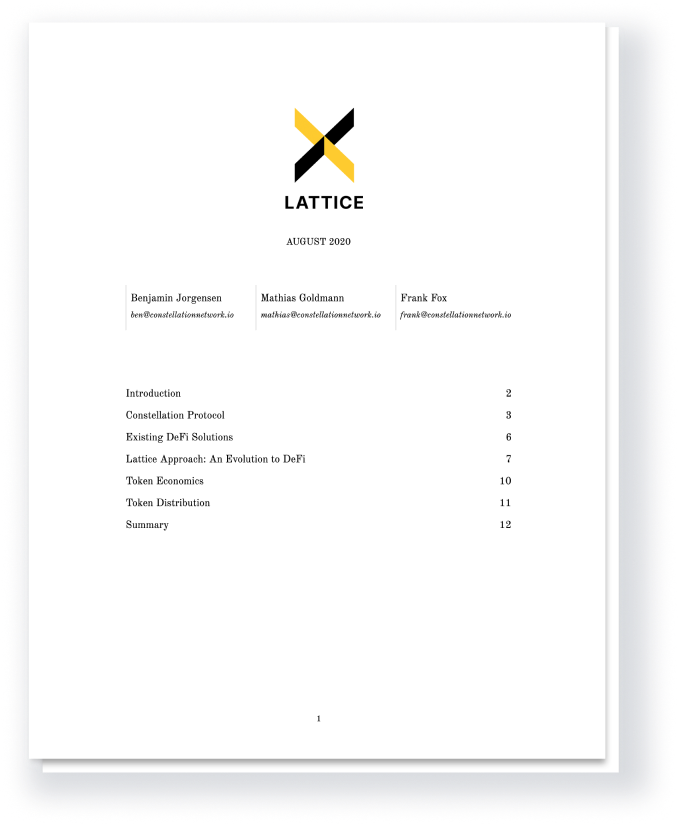 Lattice Exchange Whitepaper